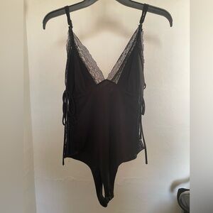 Forever 21 Black Lace Detail Top